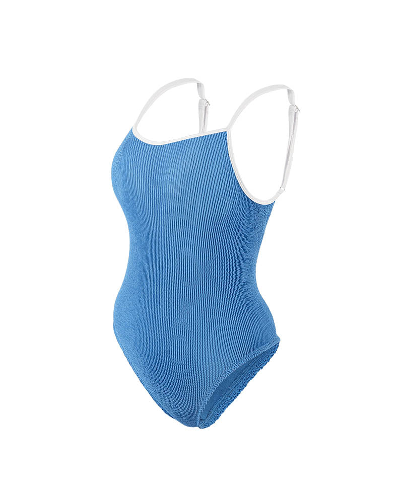 KOSTIUM KĄPIELOWY BISE - CRINKLE RECYCLED blue