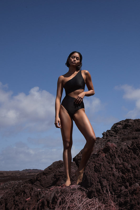 KOSTIUM KĄPIELOWY SANTA ANA BLACK - PREMIUM RECYCLED